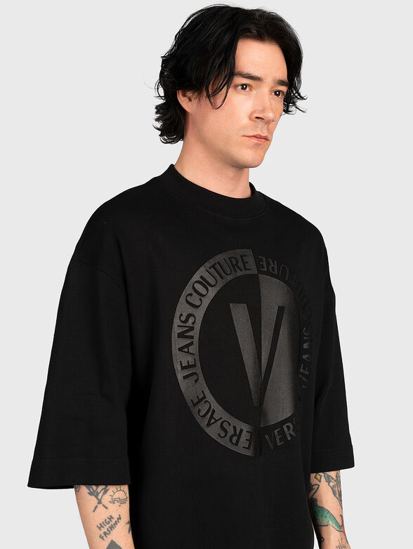 Oversized T-shirt with logo print - 4