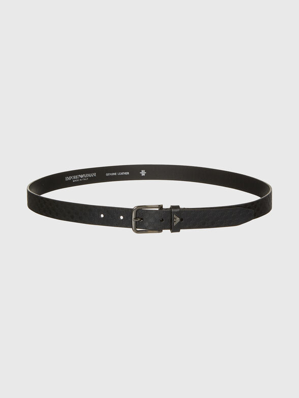Leather belt with logo - 3
