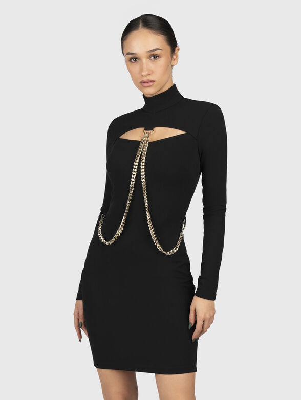 Mini dress with gold chain brand Just Cavalli  Globalbrandsstore.com/en