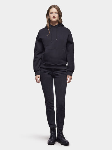 Black sweatshirt with accent back - 3