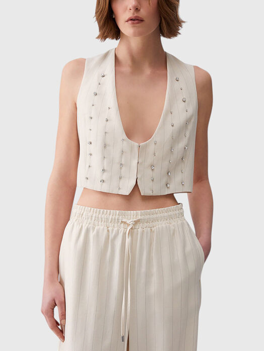 Vest with thin stripes