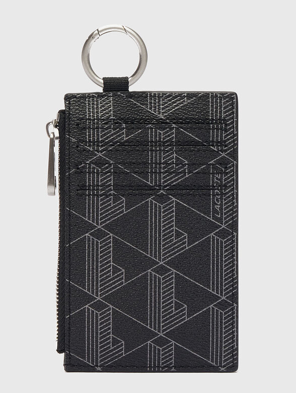 Black card holder with monogram logo - 2