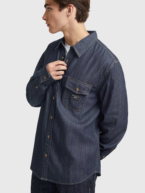 Navy denim shirt - 5