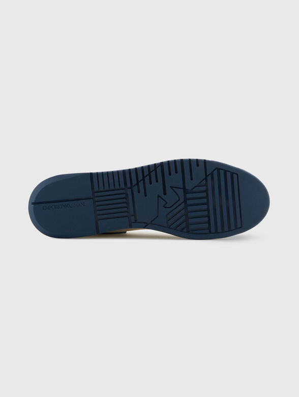 Leather sneakers with logo - 5