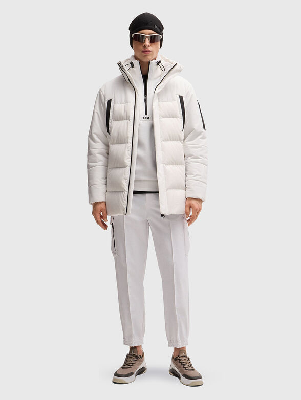 Padded jacket with accent pocket - 2