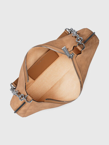 Leather bag with logo detail - 5