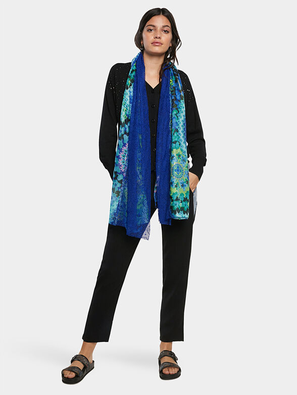 GALACTIC Scarf with embroidered lace - 2