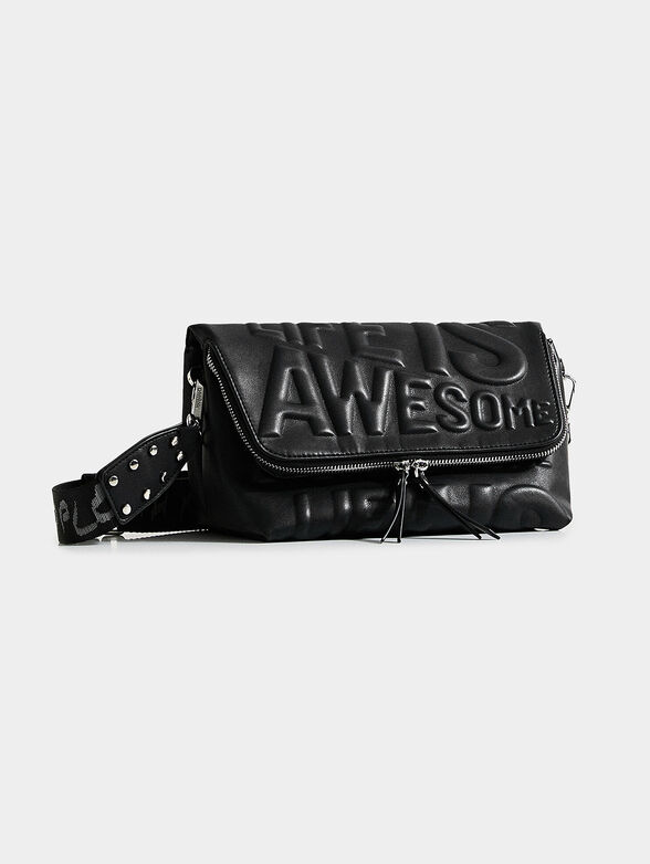 Crossbody bag with embossed message - 3