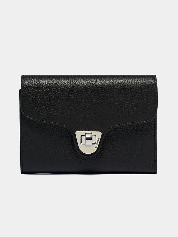 Black genuine leather wallet - 1