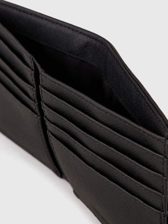 Black wallet with logo accent - 4