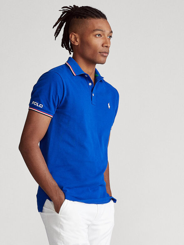 Polo shirt with inscription on the sleeve - 3
