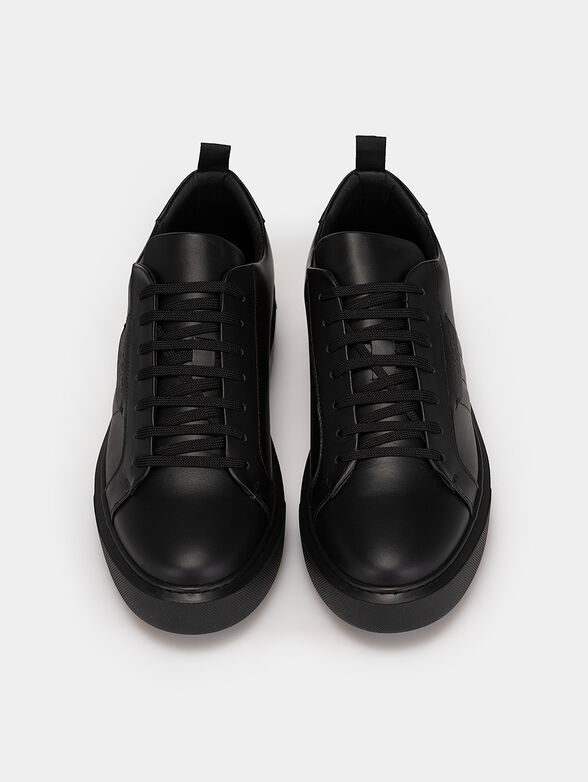 REEF leather sneakers in black - 6