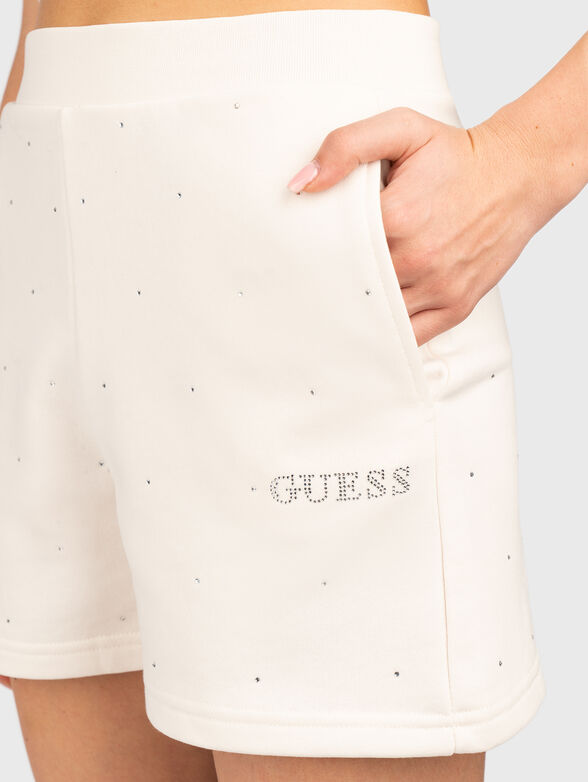 Shorts with logo rhinestones - 3