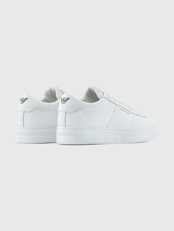 White leather sports shoes - 3