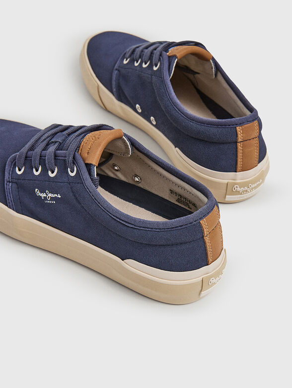 BEN URBAN dark blue leather sneakers - 3