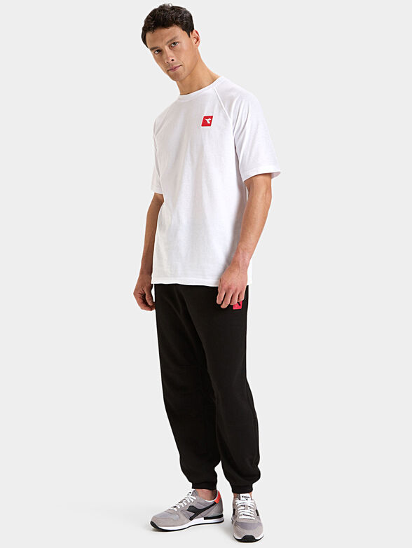 Black T-shirt with logo print - 4
