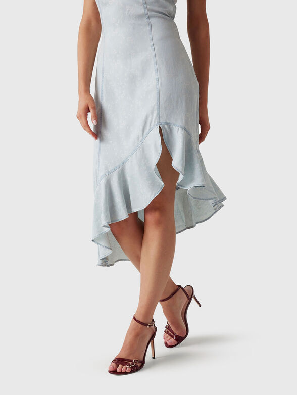 Linen blend midi dress - 4