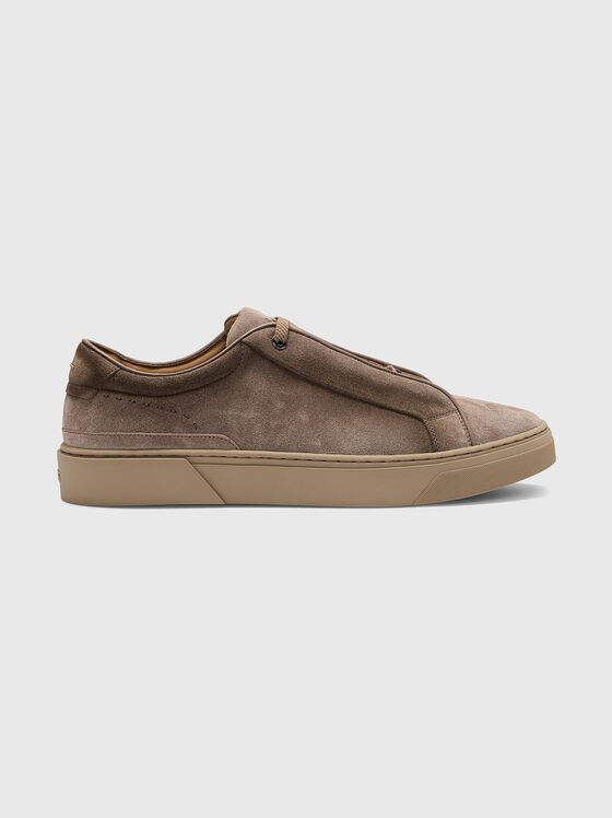 Suede shoes with logo - 1