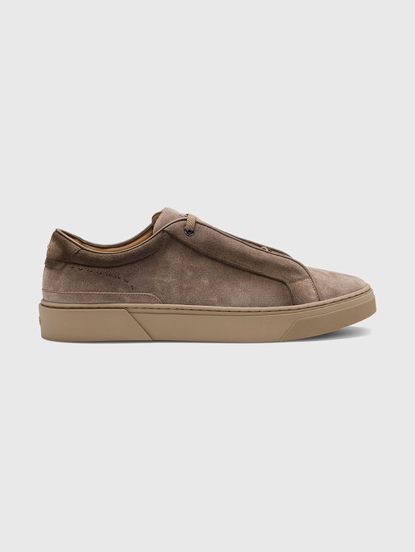 Suede shoes with logo - 1