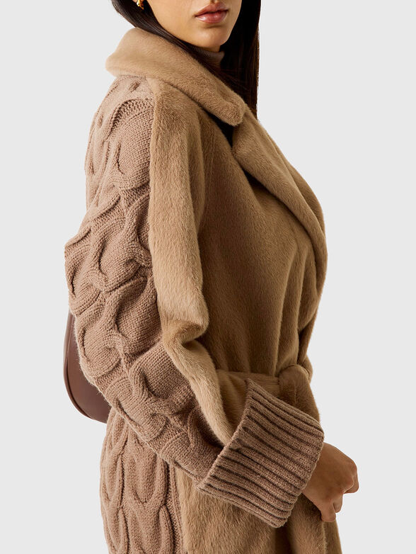 Midi faux fur coat - 4