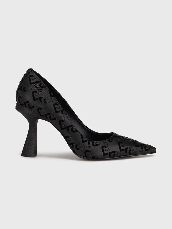 DANA 03 high-heeled shoes with monogram logo print - 1
