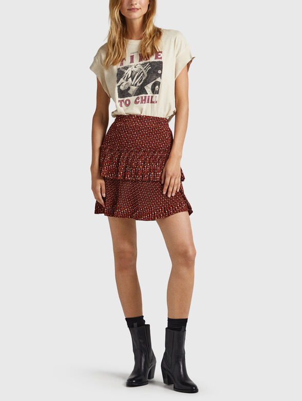 CAMILA cotton T-shirt with print - 2