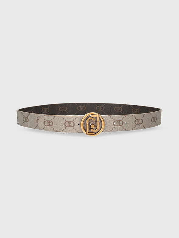 Reversible belt with monogram print - 1