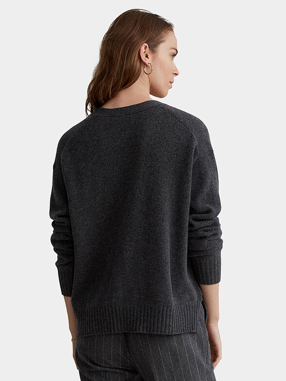 Cardigan with buttons and pockets - 3