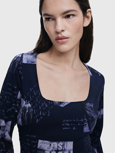 Long sleeve mini dress - 4