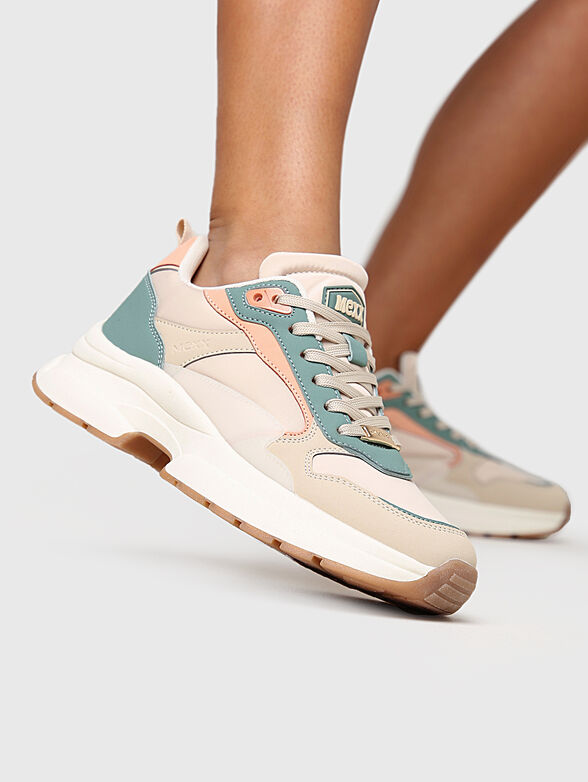 LUNE beige sports shoes with contrasting inserts - 2