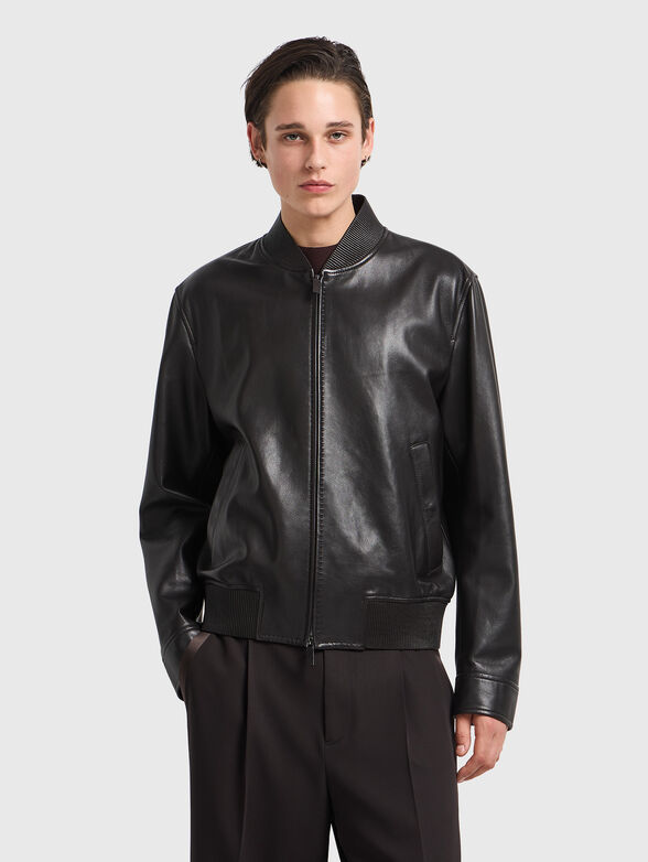 Black leather jacket - 1