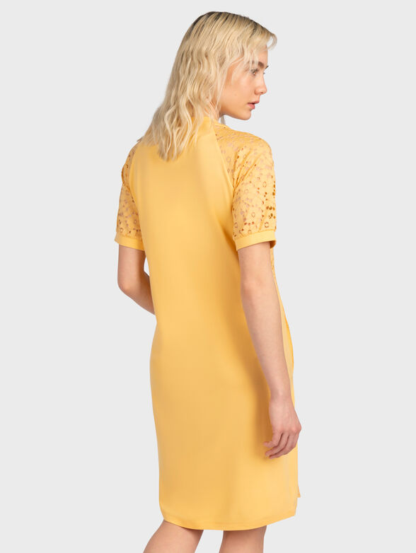 White dress with accent embroidery - 2