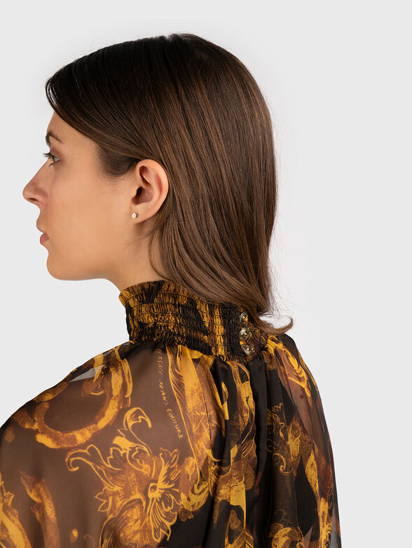 Maxi dress with baroque print - 4