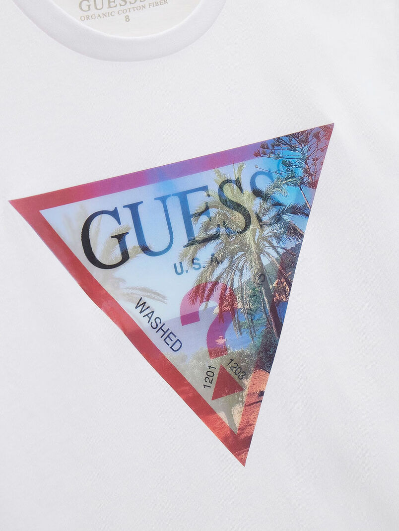 White T-shirt with print - 3