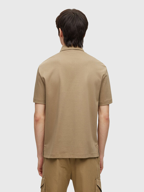 DAGROS beige polo shirt with logo detail - 3