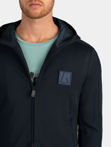 Dark blue hooded jacket - 4