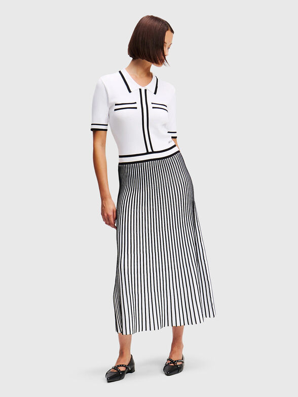 Midi dress with embroidered logo - 4
