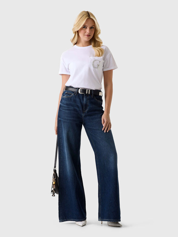 Cotton T-shirt with a accent pocket - 2