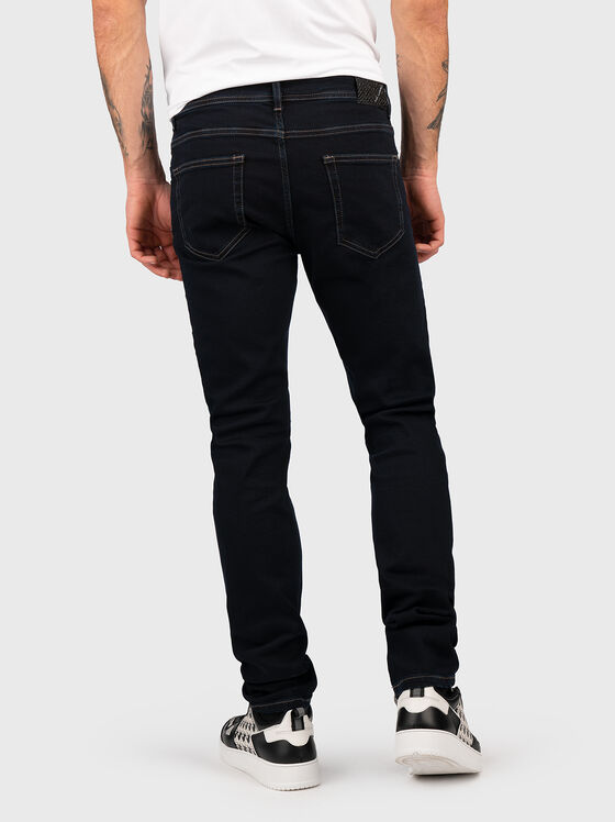 Black cotton blend jeans  - 2