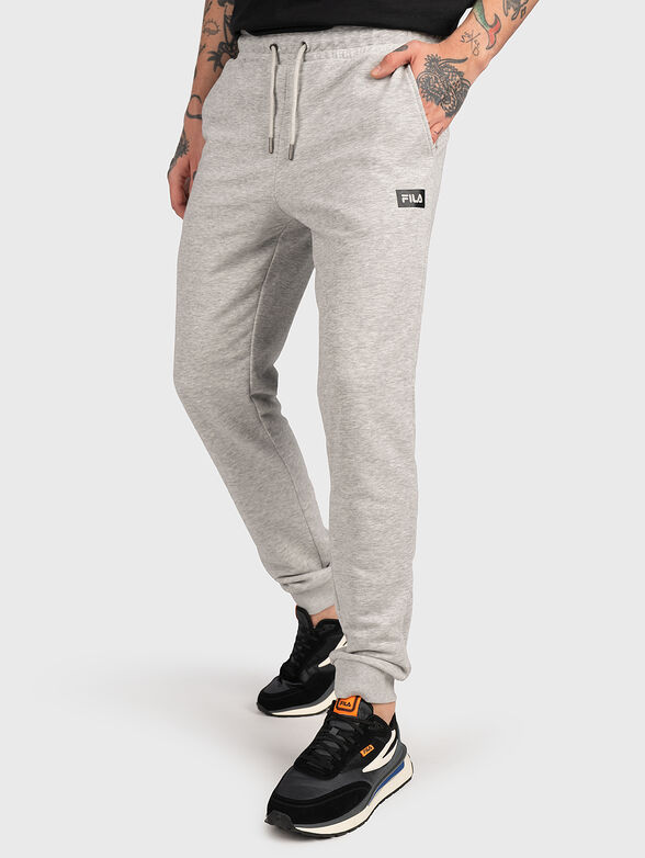 BIORINE grеy sports pants with logo detail - 1