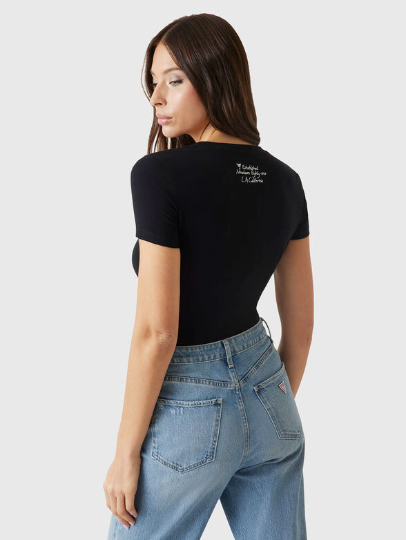 Cotton T-shirt with floral print - 3