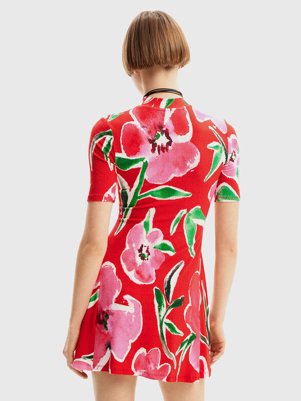 Mini dress with floral print - 2
