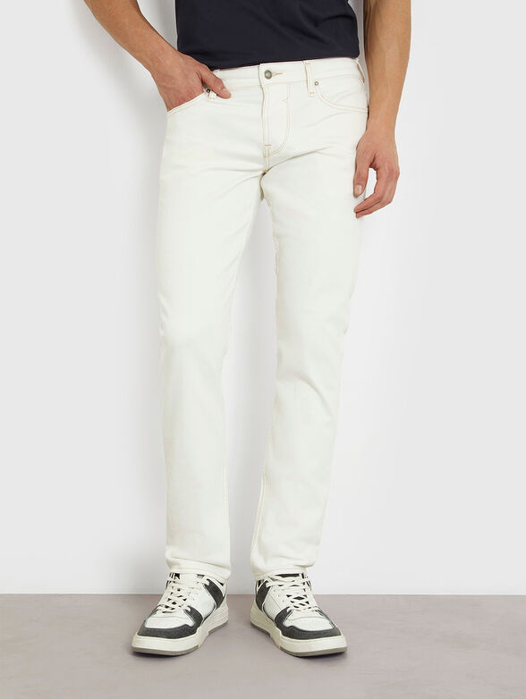 Slim white jeans - 1