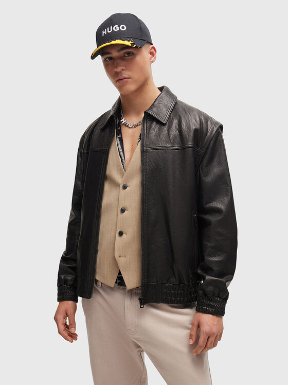 LYON leather jacket with removable sleeves - 1