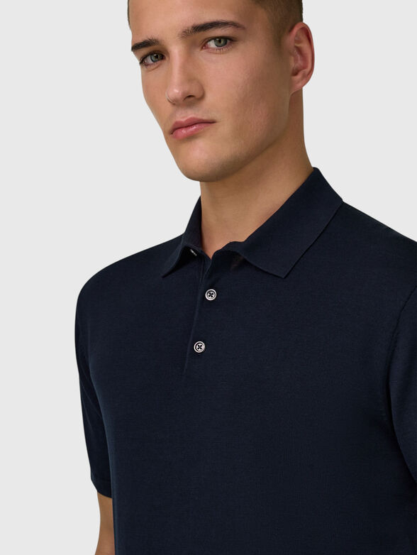 Dark blue polo-shirt - 4