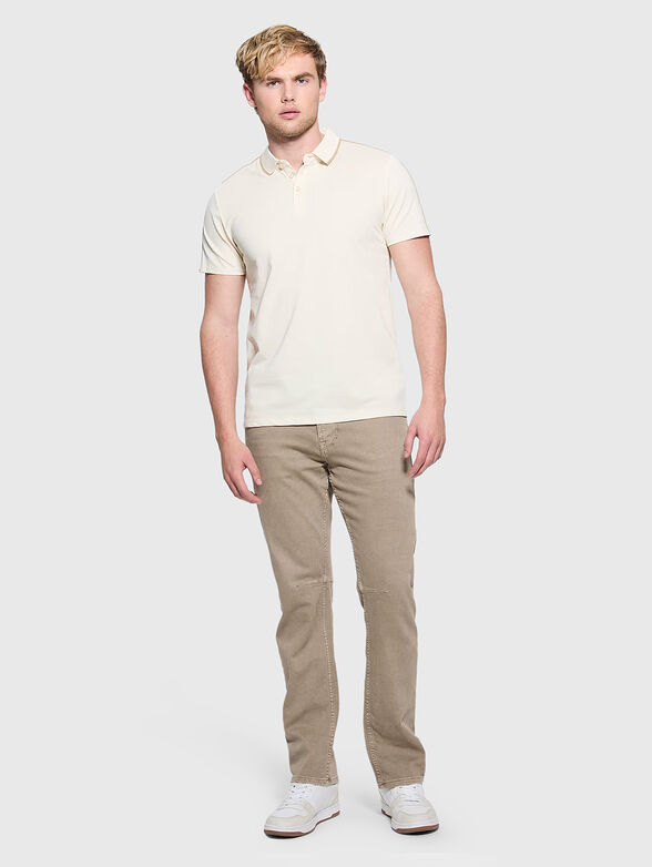 Black cotton polo shirt with details - 2