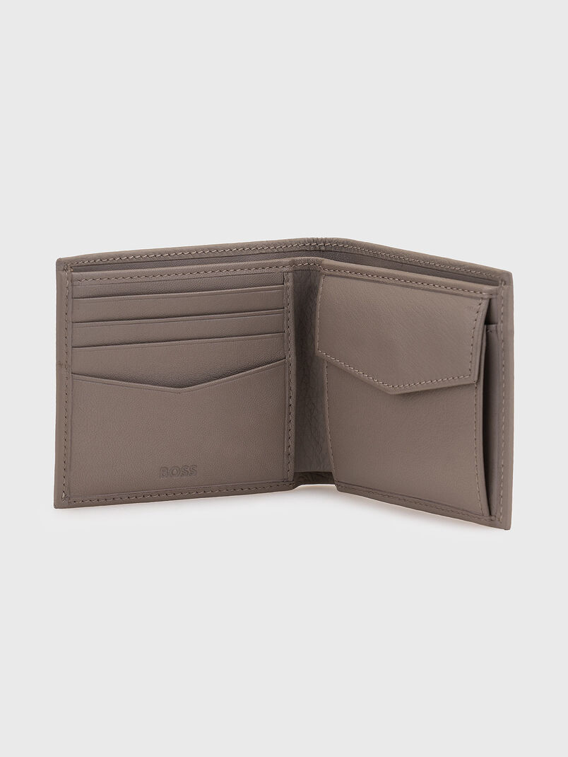 Leather wallet with logo - 3