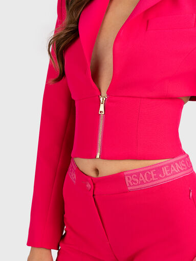 Jacket with cut out accents and zip - 4