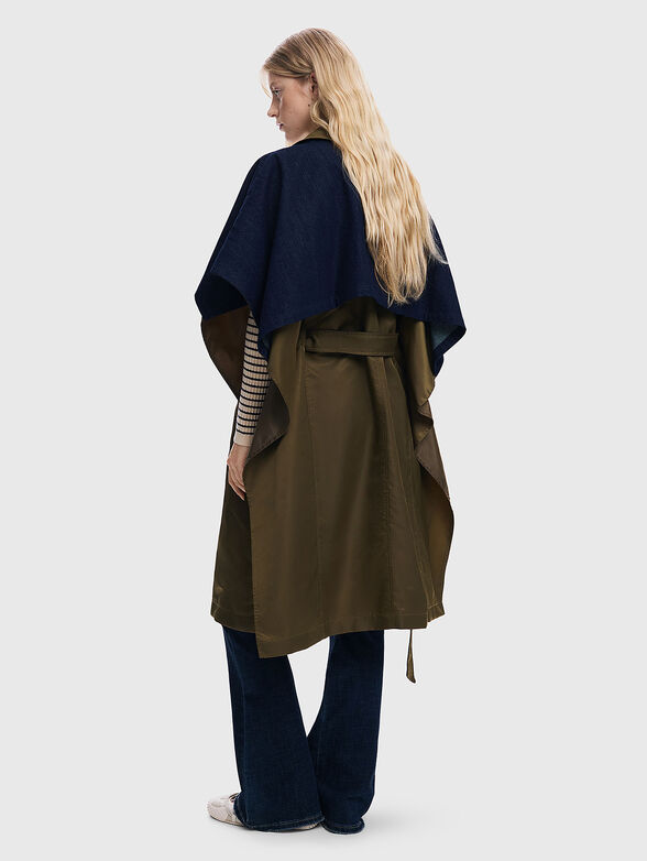 Trench coat with denim details - 2