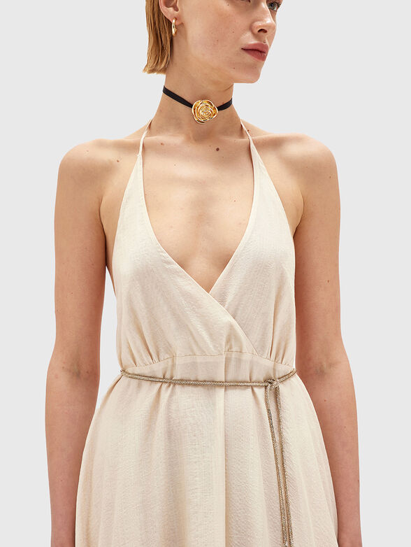 Maxi dress with V-neck - 3